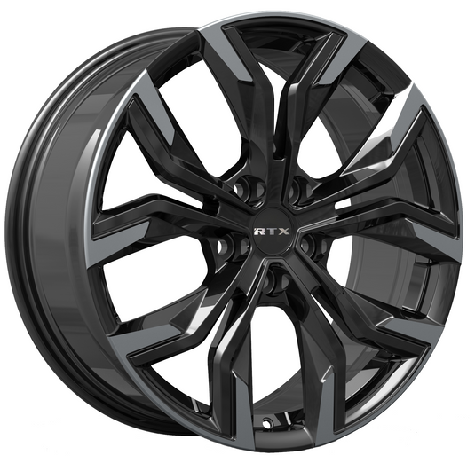 RTX® (R-Spec) • 083361 • Venom • Gloss Black Machined • 18x7.5 5x114.3 ET38 CB66.1
