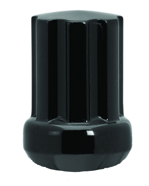 Ceco CD3809MBK-R - (1) Écrou de siège noir à 7 cannelures 14 x 1,5 38 mm 21/22 mm hexagonal