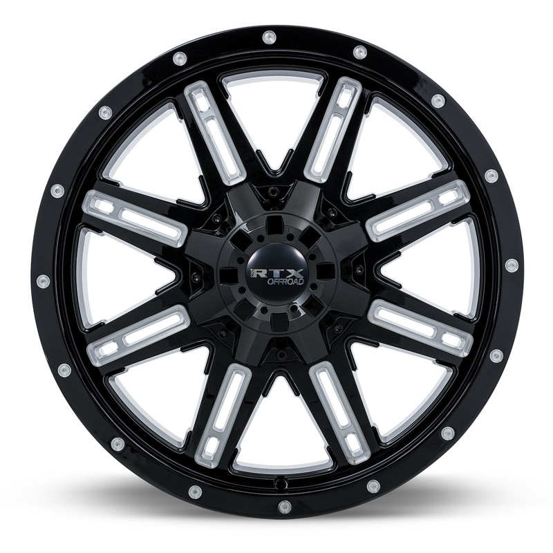 Load image into Gallery viewer, RTX® (Offroad) • 082091 • Ravine • Black Milled • 20x9 6x135/139.7 ET10 CB87.1
