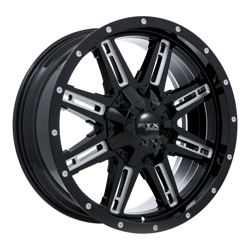 Load image into Gallery viewer, RTX® (Offroad) • 082086 • Ravine • Black Milled • 17x8 6x139.7 ET10 CB106.1
