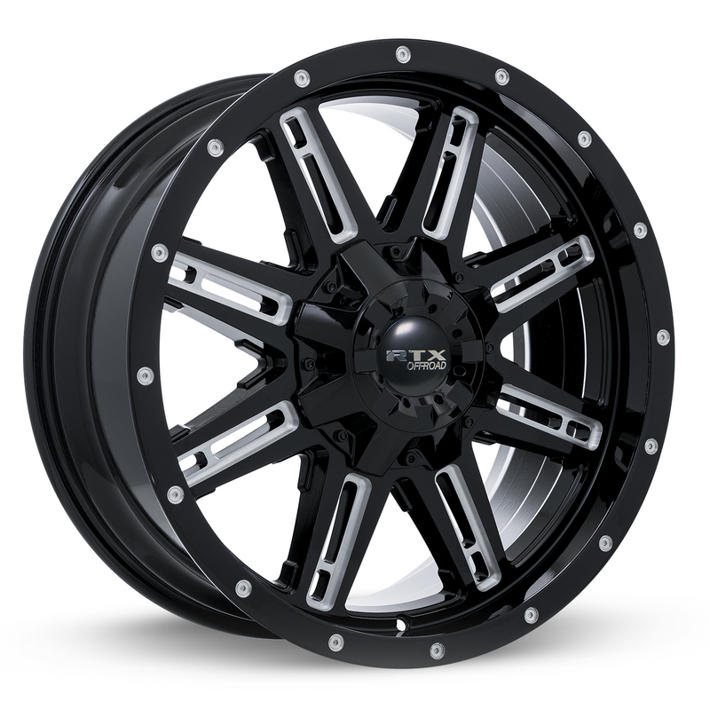 Load image into Gallery viewer, RTX® (Offroad) • 082091 • Ravine • Black Milled • 20x9 6x135/139.7 ET10 CB87.1
