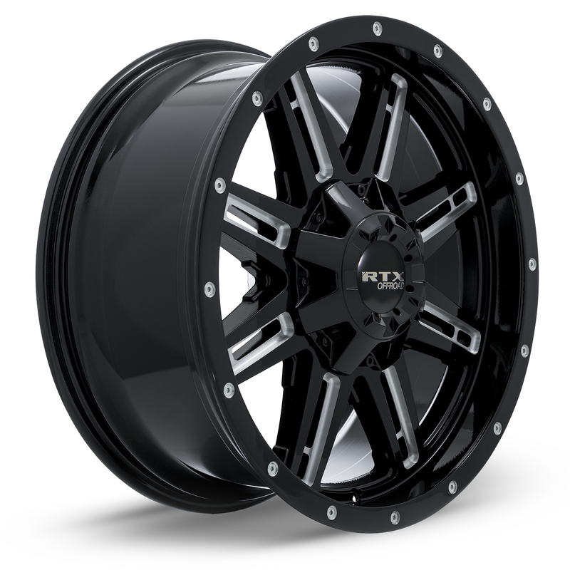 Load image into Gallery viewer, RTX® (Offroad) • 082084 • Ravine • Black Milled • 17x8 5x135/139.7 ET0 CB87.1
