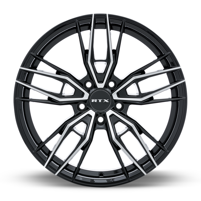 Load image into Gallery viewer, RTX® (RTX) • 083048 • Scepter • Gloss Black Machined • 18x8 5x114.3 ET40 CB73.1
