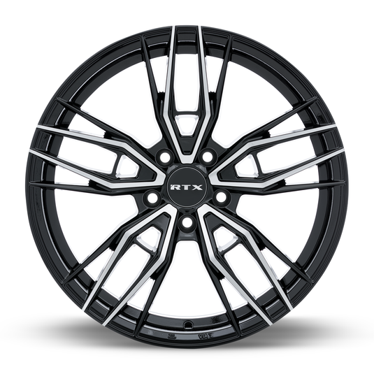 RTX® (RTX) • 083047 • Scepter • Gloss Black Machined • 17x7.5 5x114.3 ET40 CB73.1 - RACKTRENDZ