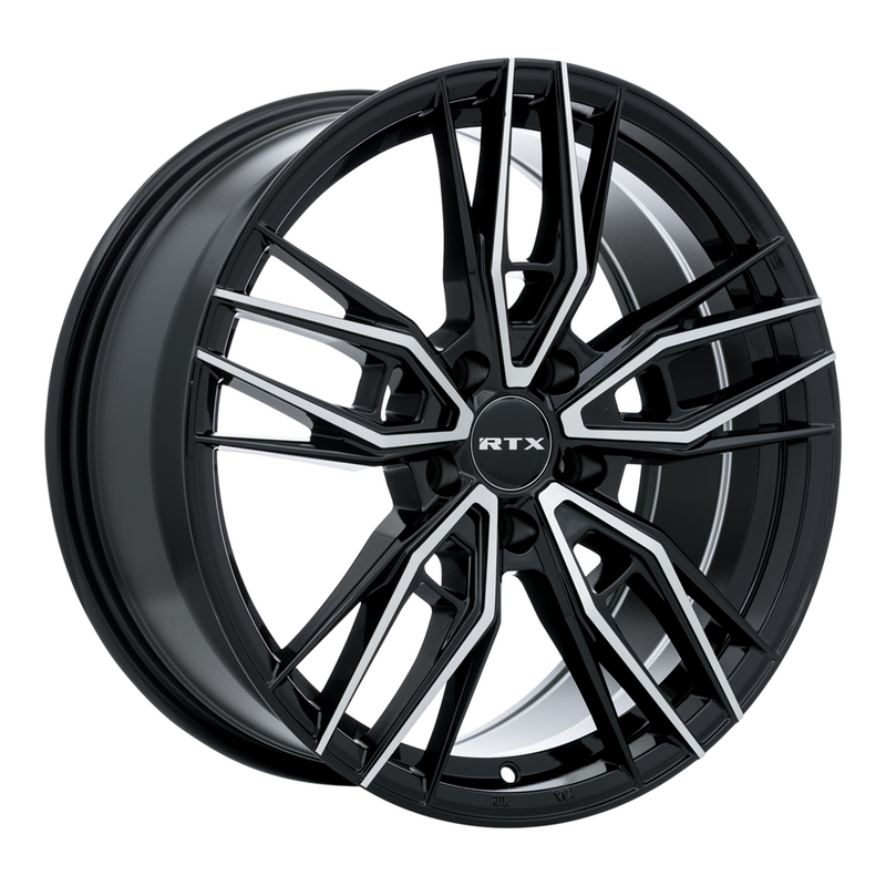 Load image into Gallery viewer, RTX® (RTX) • 083048 • Scepter • Gloss Black Machined • 18x8 5x114.3 ET40 CB73.1
