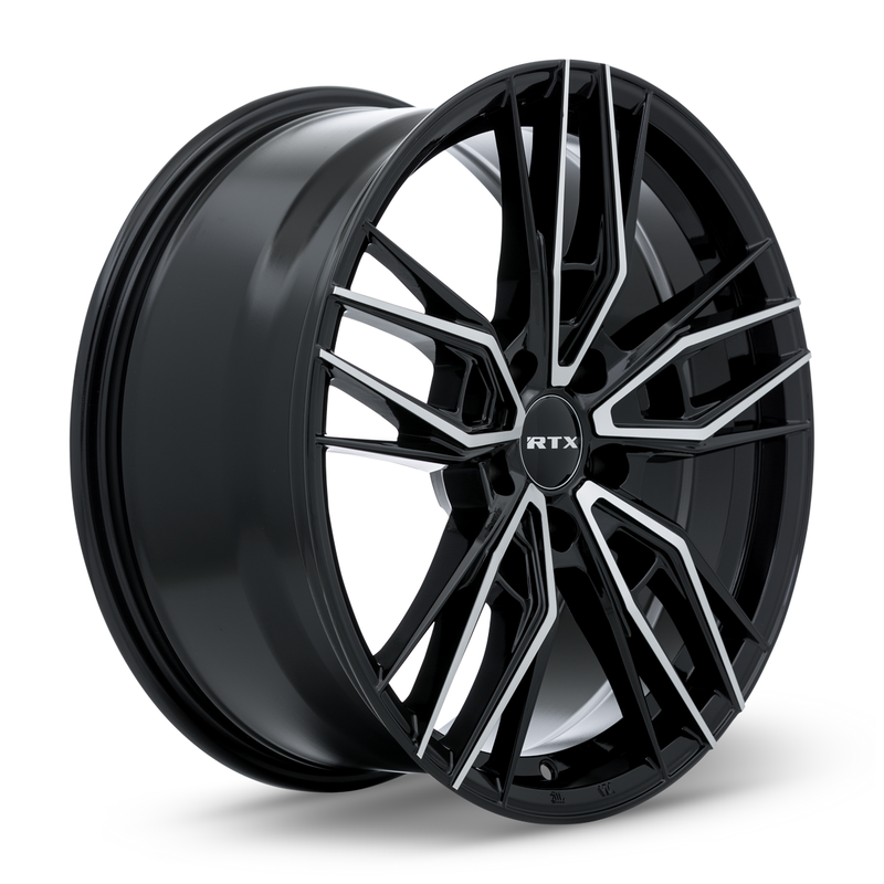 Load image into Gallery viewer, RTX® (RTX) • 083047 • Scepter • Gloss Black Machined • 17x7.5 5x114.3 ET40 CB73.1
