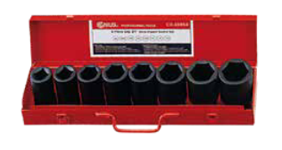 Genius CM-808M3 - 8 Piece 1” Dr.Metric Impact Socket Set