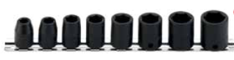 Genius TF-308M - 8 Pieces 3/8" Drive  Metric Impact Socket Set