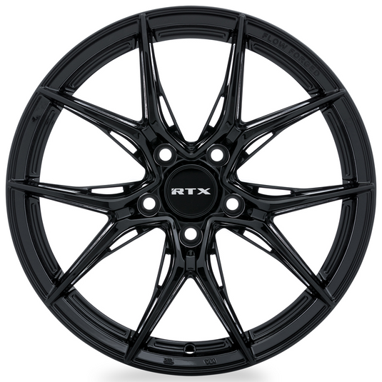 RTX® (R-Spec) • 082842 • Slick • Gloss Black • 18x8.5 5x114.3 ET38 CB73.1
