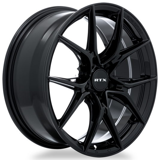 RTX® (R-Spec) • 082842 • Slick • Gloss Black • 18x8.5 5x114.3 ET38 CB73.1