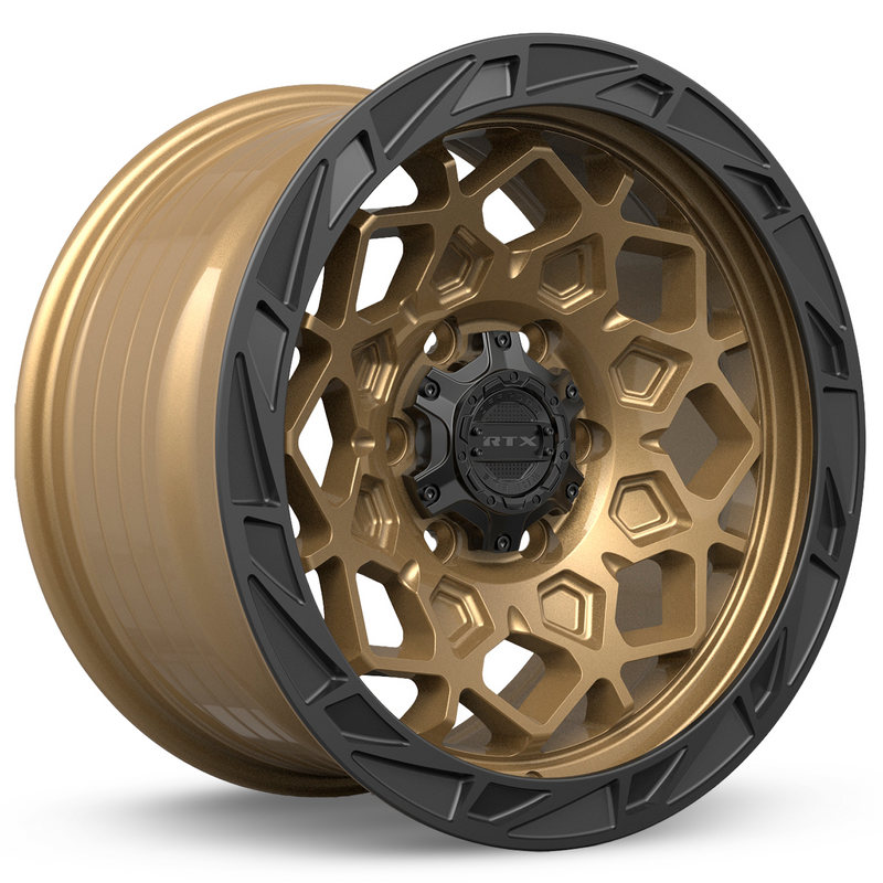 Chargez l'image dans la visionneuse de la galerie, RTX® (Offroad) • 083469 • Spade • Satin Bronze Black Lip • 18x9 6x139.7 ET10 CB106.1
