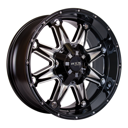 RTX® (Offroad) • 081865 • Spine • Black with Milled Spokes • 18x9 8x180 ET15 CB125