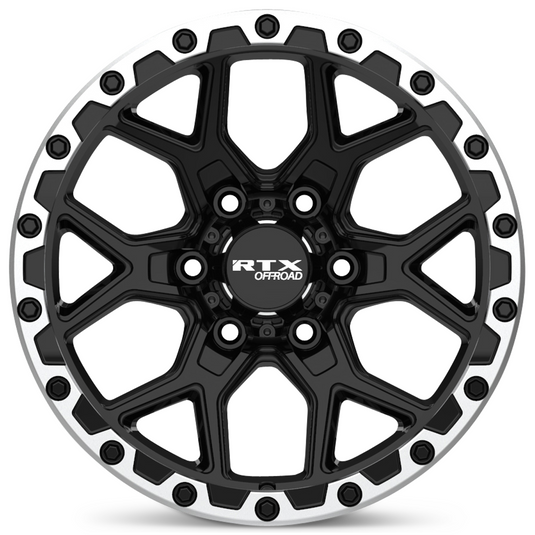 RTX® (Offroad) • 178622 • Storm • Gloss Black Milled with Machined Lip • 20x9 6x139.7 ET20 CB106.1