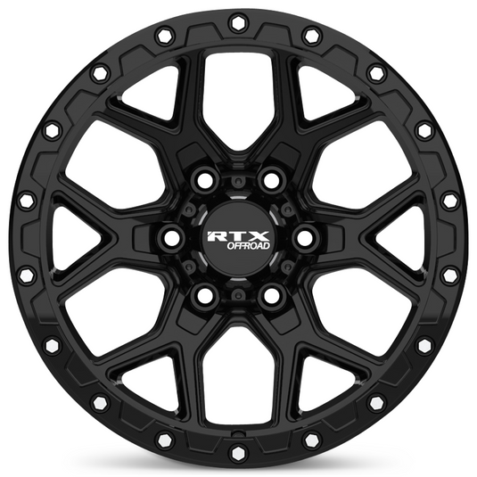 RTX® (Offroad) • 178604 • Storm • Gloss Black with Milled Rivets • 17x8.5 6x139.7 ET20 CB106.1