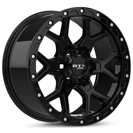 RTX® (Offroad) • 178620 • Storm • Gloss Black with Milled Rivets • 20x9 6x139.7 ET20 CB106.1