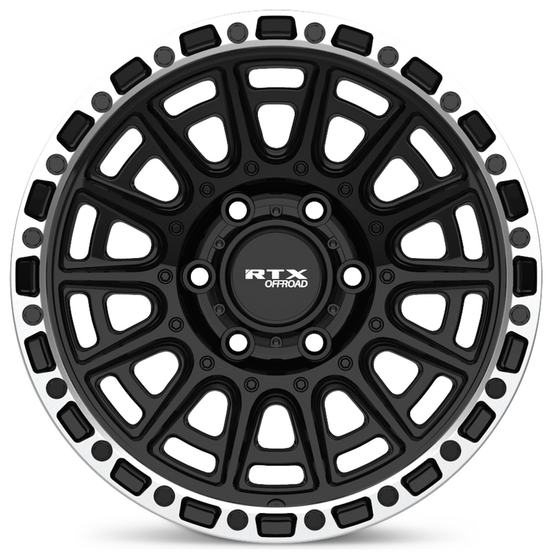 Load image into Gallery viewer, RTX® (Offroad) • 178619 • Striker • Gloss Black Milled with Machined Lip • 20x9 6x139.7 ET10 CB106.1
