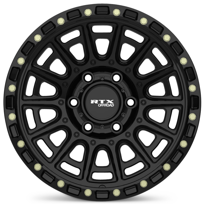 Chargez l&#39;image dans la visionneuse de la galerie, RTX® (Offroad) • 178601 • Striker • Noir brillant avec rivets fraisés • 17x8,5 5x127 ET-10 CB71,5
