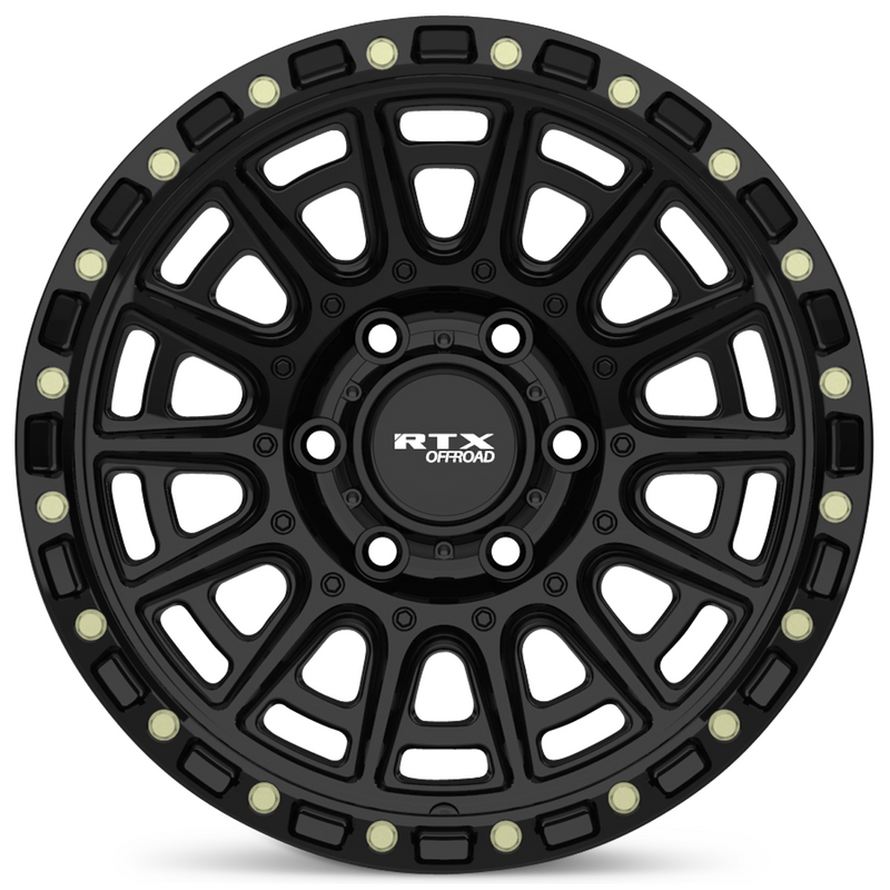 Load image into Gallery viewer, RTX® (Offroad) • 178617 • Striker • Gloss Black with Milled Rivets • 20x9 6x139.7 ET10 CB106.1
