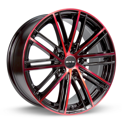 RTX® (RTX) • 081209 • Strobe 5 • Black Machined Red • 17x7.5 5x114.3 ET45 CB73.1