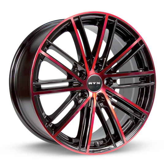 RTX® (RTX) • 081209 • Strobe 5 • Black Machined Red • 17x7.5 5x114.3 ET45 CB73.1