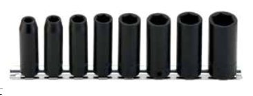 Genius TD-308S - 8 Pieces 3/8” Drive SAE Deep Impact Socket Set