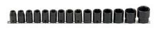 Genius TF-415M - 15 Piece 1/2” Dr. Metric Impact Socket Set