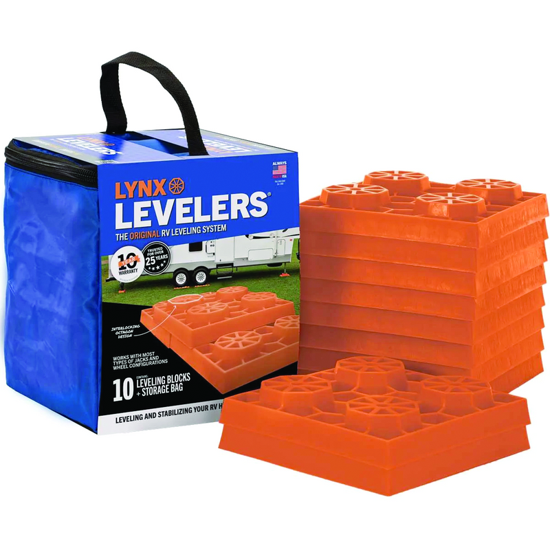 Load image into Gallery viewer, Tri Lynx 00015C - RV Leveling Blocks With Nylon Storage Case (Pack of 10)
