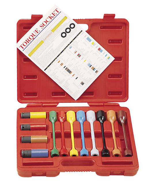 Genius TO-412MS - 12 Piece 1/2″ Dr. Metric & SAE Car Wheel Torque Socket Set