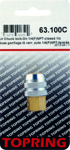 Topring 63-100C - Mandrin pneumatique fermé à verrouillage sur carte