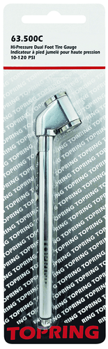 Topring 63-500C - Manomètre à pneu double pied, compatible azote