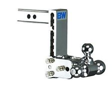 BW TS10049C - Class 4, "Tow & Stow" Adjustable 7" Drop Chrome Tri-Ball Mount for 2" Receivers - RACKTRENDZ