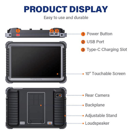 TOPDON TD52110025 - Phoenix Plus Advanced-Level OEM Intelligent 10.1" Diagnostic Tool