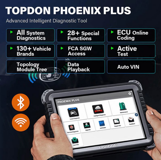 TOPDON TD52110025 - Phoenix Plus Advanced-Level OEM Intelligent 10.1" Diagnostic Tool