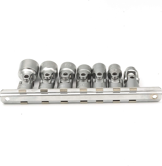 Genius US-307S - Jeu de 7 douilles universelles Dr. SAE 3/8" (12 points)