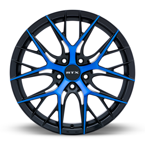 RTX® (R-Spec) • 083054 • Valkyrie • Gloss Black Machined Blue • 18x8 5x114.3 ET40 CB73.1