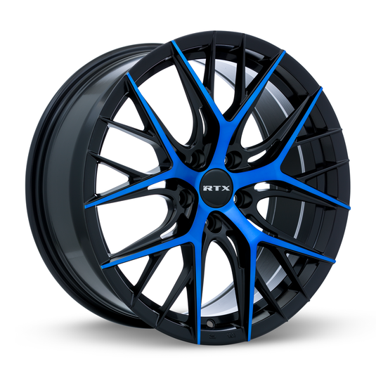 RTX® (RTX R-Spec) • 083054 • Valkyrie • Gloss Black Machined Blue • 18x8 5x114.3 ET40 CB73.1