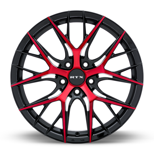 RTX® (RTX R-Spec) • 083055 • Valkyrie • Gloss Black Machined Red • 18x8 5x114.3 ET40 CB73.1