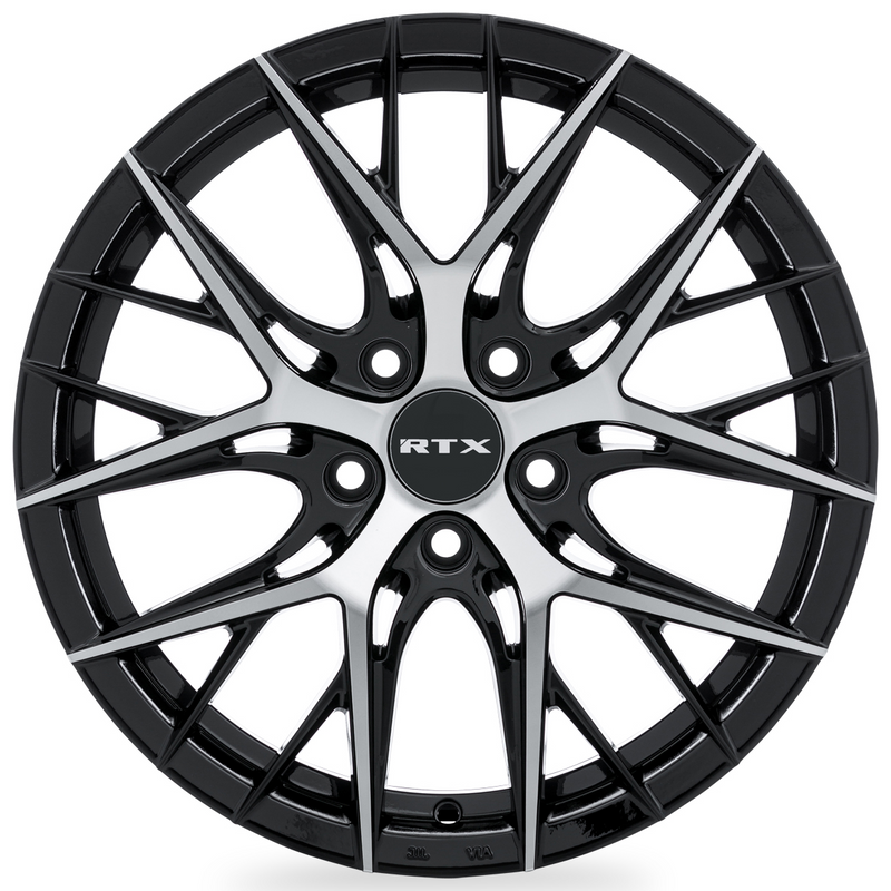 Load image into Gallery viewer, RTX® (RTX) • 083035 • Valkyrie • Gloss Black Machined • 20x8.5 5x114.3 ET38 CB73.1
