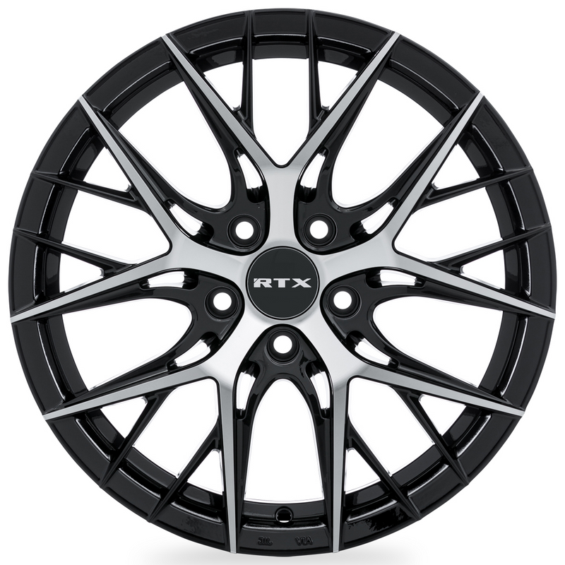 Load image into Gallery viewer, RTX® (RTX R-Spec) • 082995 • Valkyrie • Gloss Black Machined • 18x8 5x114.3 ET40 CB73.1
