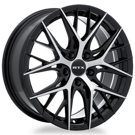 RTX® (R-Spec) • 082994 • Valkyrie • Gloss Black Machined • 17x7.5 5x112 ET38 CB66.6