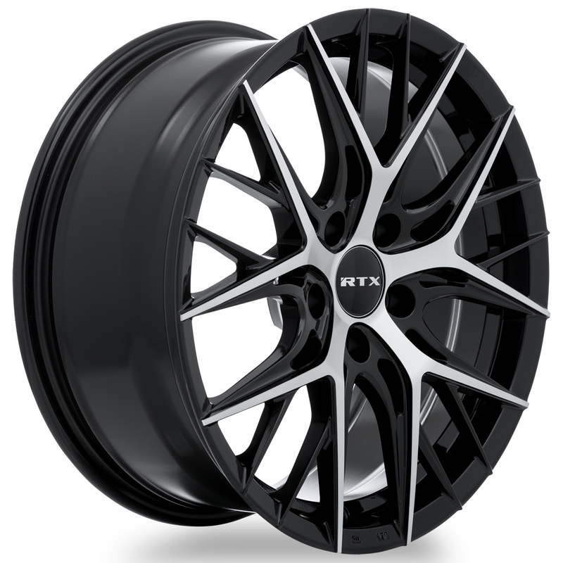 Load image into Gallery viewer, RTX® (RTX) • 082996 • Valkyrie • Gloss Black Machined • 18x8 5x112 ET38 CB66.6
