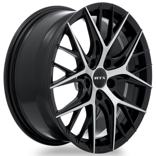 RTX® (R-Spec) • 082994 • Valkyrie • Gloss Black Machined • 17x7.5 5x112 ET38 CB66.6