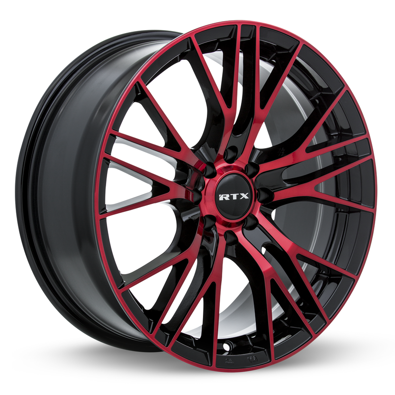 Load image into Gallery viewer, RTX® (RTX) • 082321 • Vertex • Black Machined Red • 20x8.5 5x108 ET38 CB63.4
