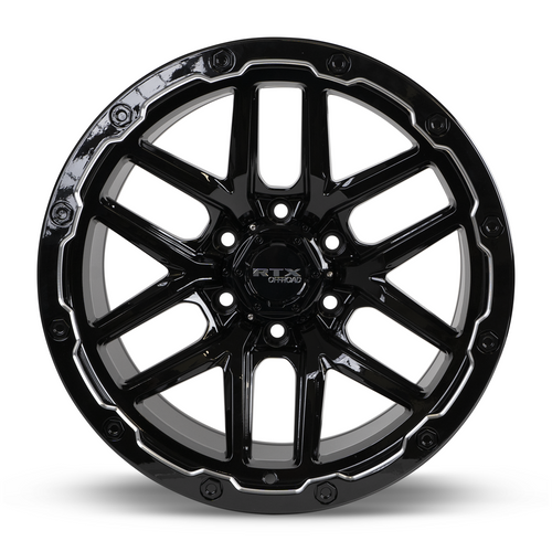 RTX® (Offroad) • 082979 • Volcano • Gloss Black Milled Edge • 18x9.5 6x135 ET-10 CB87.1