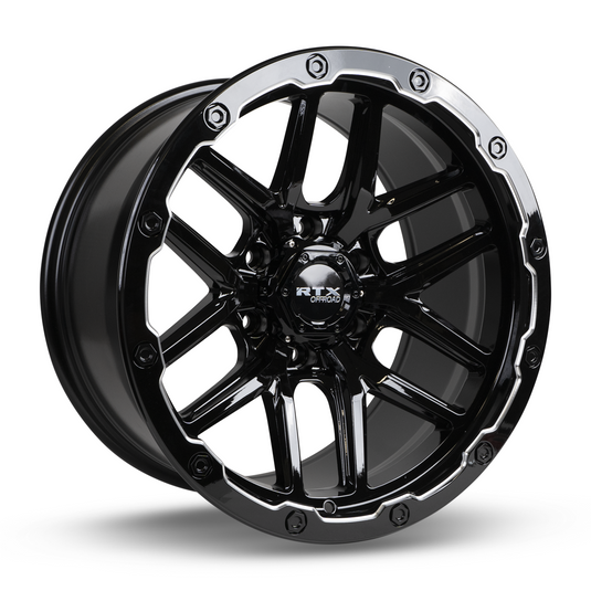 RTX® (Offroad) • 082979 • Volcano • Gloss Black Milled Edge • 18x9.5 6x135 ET-10 CB87.1