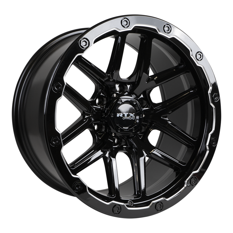 Load image into Gallery viewer, RTX® (Offroad) • 083003 • Volcano • Gloss Black Milled Edge • 20x10 6x135 ET-18 CB87.1
