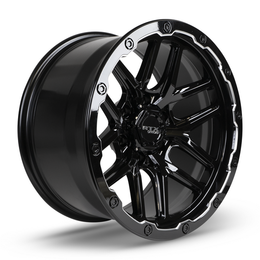 RTX® (Offroad) • 083003 • Volcano • Gloss Black Milled Edge • 20x10 6x135 ET-18 CB87.1