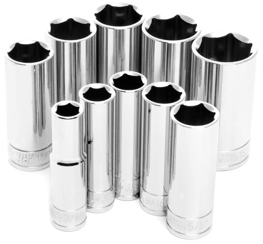 SOCKET SET DW 3/8"SAE 10 PCS