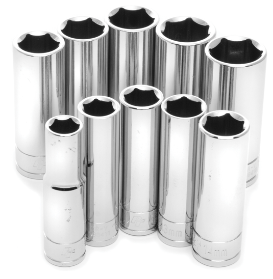 SOCKET SET MET. 3/8"DW 10 PCS
