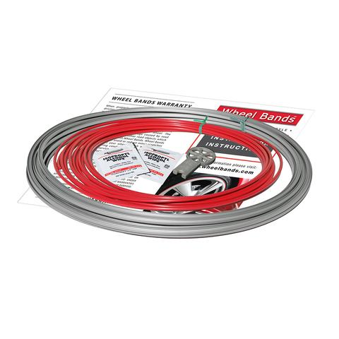 Wheel Bands WBRSRD - Silver Track Kit  8.3 m w/Red Insert